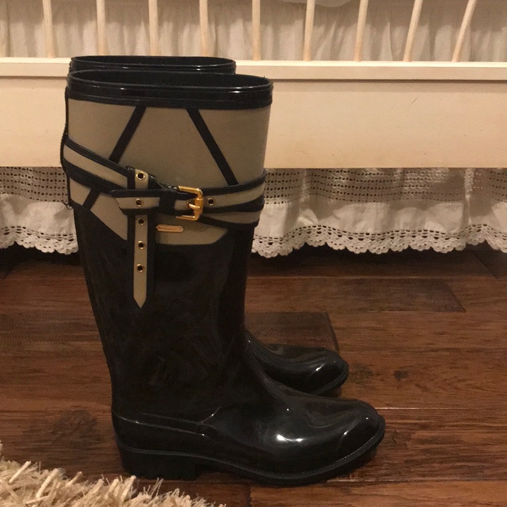Burberry Black Rain Boots